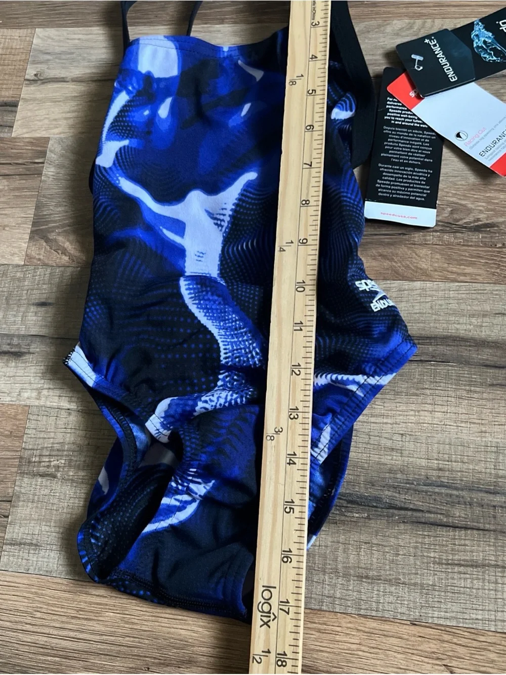 New Speedo Size 20 Girls Swimsuit One Piece Endurance+ FlyBack Blue Racing Cut